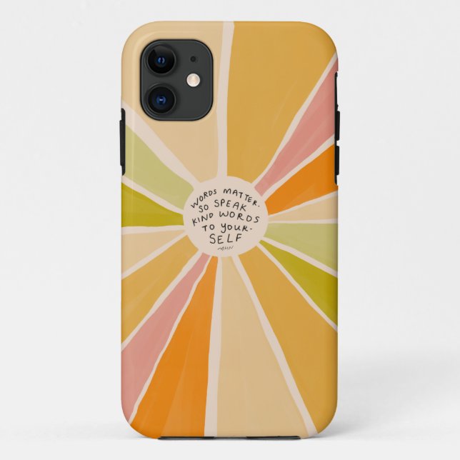 Coques Case-Mate iPhone Parler des mots semblables - Inspirationnel positi (Dos)