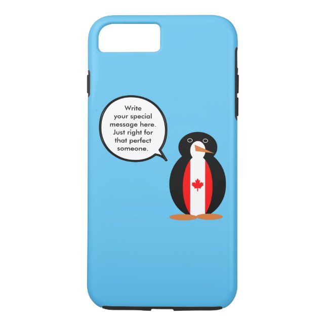 Coques Case-Mate iPhone Parlons canadiens Mme Penguin Personnalisée (Dos)