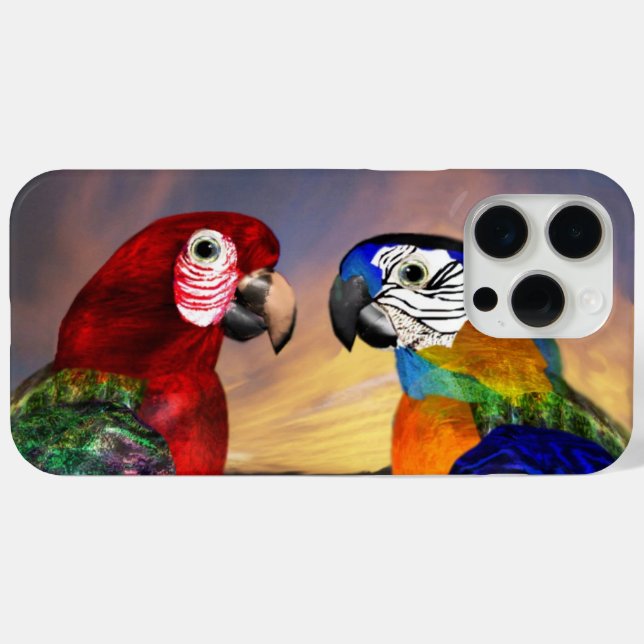 COQUES Case-Mate iPhone PARROS HYPER /ARA ROUGE ET BLEU (Verso (horizontal))