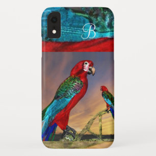 ETUI iPhone Case-Mate PARROTS HYPER / MONOGRAMME ARA ROUGE