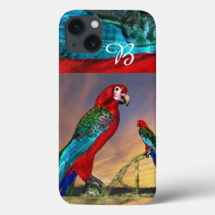 COQUES POUR iPhone PARROTS HYPER / MONOGRAMME ARA ROUGE
