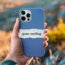 parti faire du surf, dans le bleu