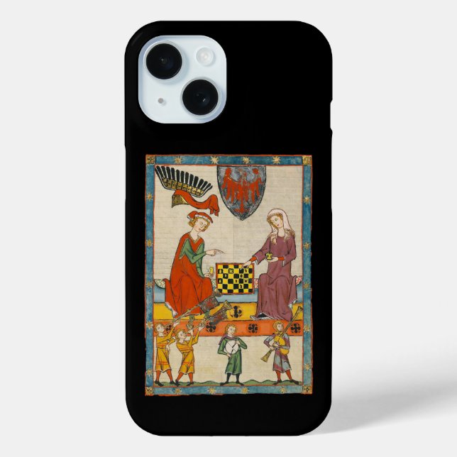 Coques Case-Mate iPhone Partie d'échecs Codex Manesse XIVe siècle (Verso)