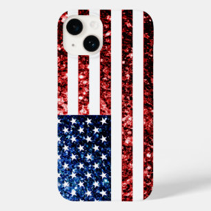 Coques Pour iPhone PARTIES SCINTILLANT américaines drapeau rouge bleu