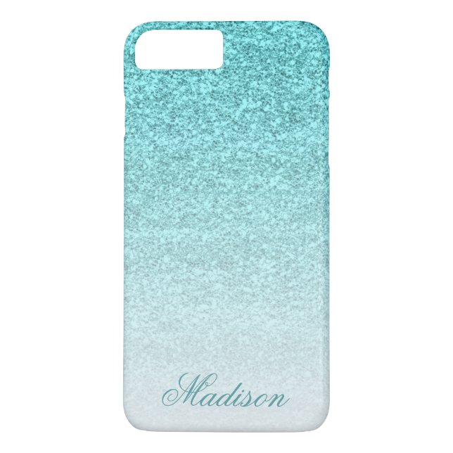 Coques Case-Mate iPhone Parties scintillant Aqua Faux (Dos)