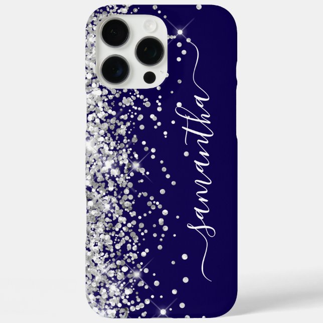 Coques Case-Mate iPhone Parties scintillant argent Black Girl Signature (Verso)
