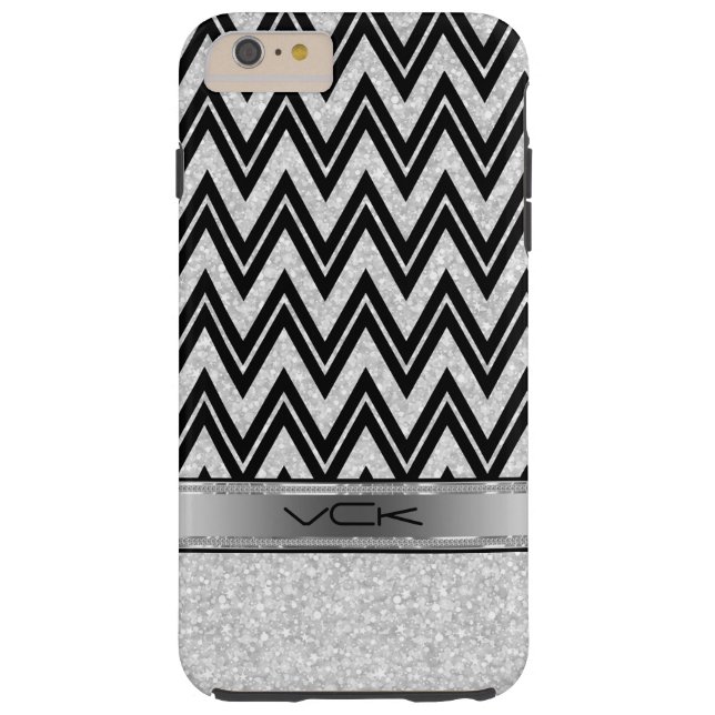 Coques Case-Mate iPhone Parties scintillant blanche & étincelles, Zigzag n (Dos)