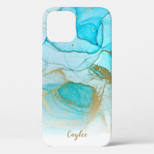 Case-Mate iPhone Case Parties scintillant bleue  marbre personnalisé Coq
