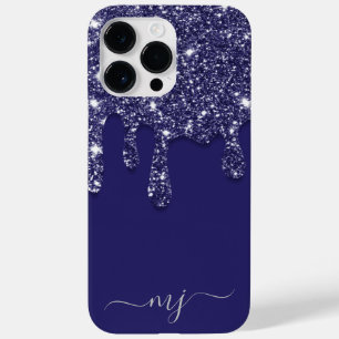 Coque Pour Pour iPhone 14 Pro Max Parties scintillant bleue marine moderne élégant