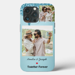 Case-Mate iPhone Case Parties scintillant Bleue Moderne Personnalisé Amo