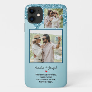 Case-Mate iPhone Case Parties scintillant Bleue Moderne Personnalisé Amo