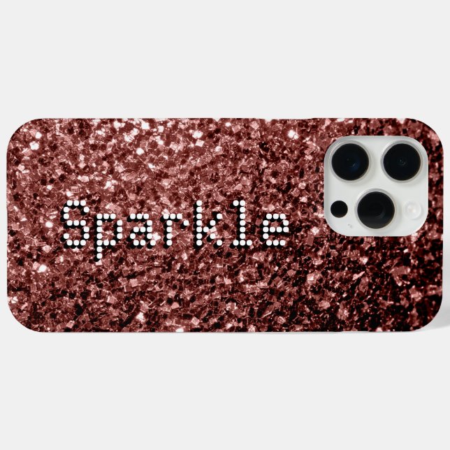 Coques Case-Mate iPhone Parties scintillant brun rouge étincelles Votre te (Verso (horizontal))
