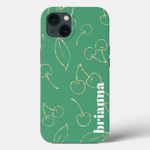 Case-Mate iPhone Case Parties scintillant Cherry Green Coque-coque iphon