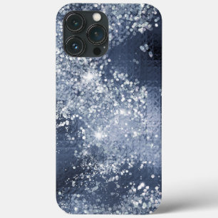 Case-Mate iPhone Case Parties scintillant d'argent bleu foncé