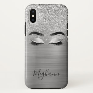 Case-Mate iPhone Case Parties scintillant d'argent Metallash Beauté Eyel