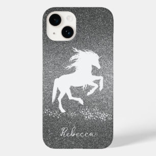 Coque Pour iPhone 14 Parties scintillant d'argent Unicorn Coque-Mate co