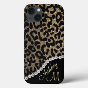 Case-Mate iPhone Case Parties scintillant de diamant et léopard Monogram