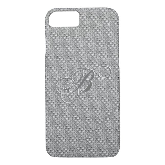 Coques Case-Mate iPhone Parties scintillant de diamants blancs monogrammes (Dos)