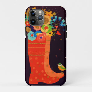 Case-Mate iPhone Case Parties scintillant d'or Fleurs d'oiseaux de print