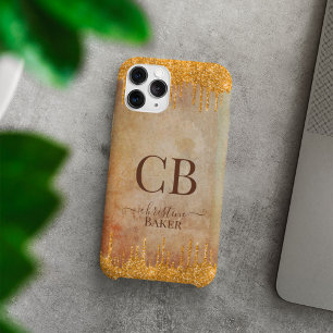 Case-Mate iPhone Case Parties scintillant d'or gouttes avec touche rusti