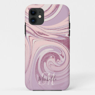 Case-Mate iPhone Case Parties scintillant d'or Rose amusant Pastel Marbl