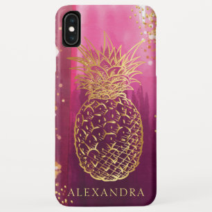 Case-Mate iPhone Case Parties scintillant d'or rose ananas personnalisé