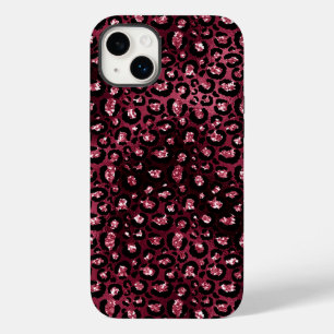 Coque Pour iPhone 14 Plus Parties scintillant Empreinte de léopard de Bourgo