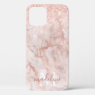 Case-Mate iPhone Case Parties scintillant en marbre doré Rose de fille N