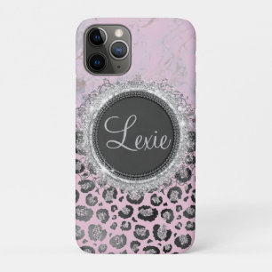 Case-Mate iPhone Case Parties scintillant en marbre rose pâle Leopard Pe