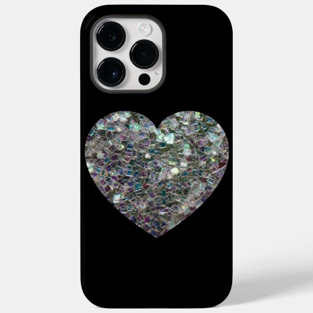 Coques Case-Mate iPhone Parties scintillant en mosaïque d'argent brillant  (Verso)