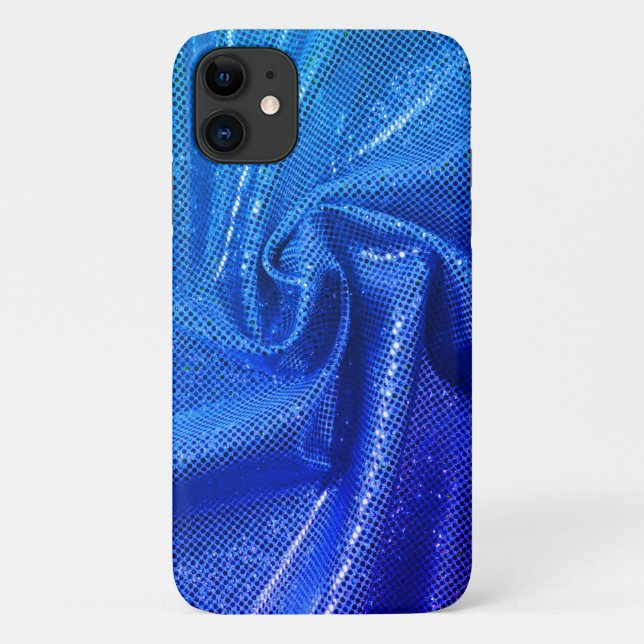 Coques Case-Mate iPhone Parties scintillant étincelante de séquence bleu (Dos)