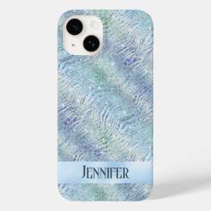 Coque Pour iPhone 14 Parties scintillant holographique imprimé zèbre