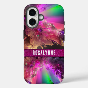 Coque Pour iPhone 16 Parties scintillant laser adaptée à la vague Neon