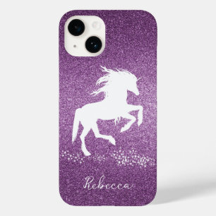 Coque Pour iPhone 14 Parties scintillant Magenta Unicorn Coque-Mate coq