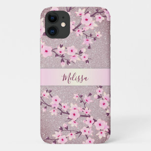 Case-Mate iPhone Case Parties scintillant mauve fleurs de cerisiers en f