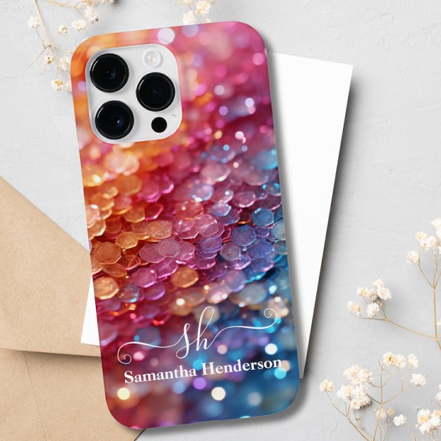 Coques Case-Mate iPhone Parties scintillant moderne Blue Rose Pastel Ombre (Créateur téléchargé)