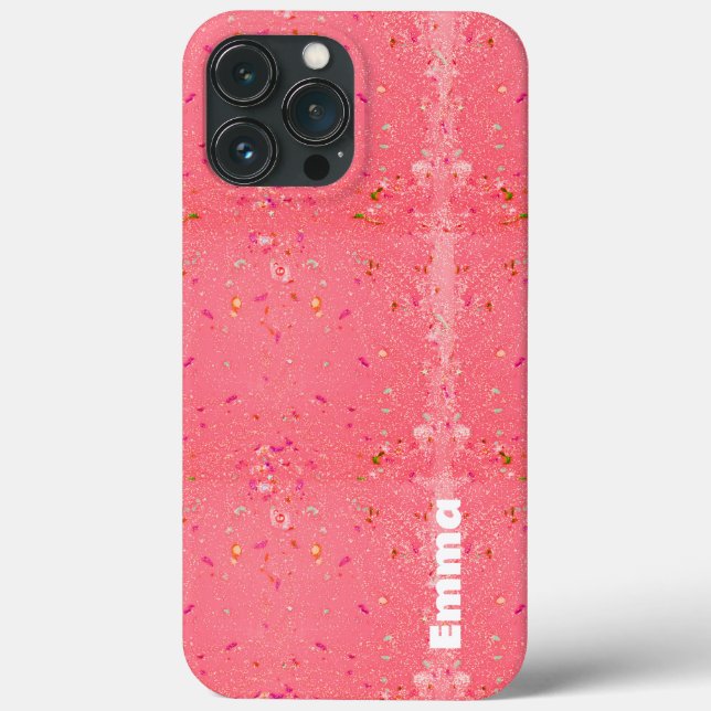 Coques Case-Mate iPhone Parties scintillant moderne Sparkle chic avec nom (Verso)