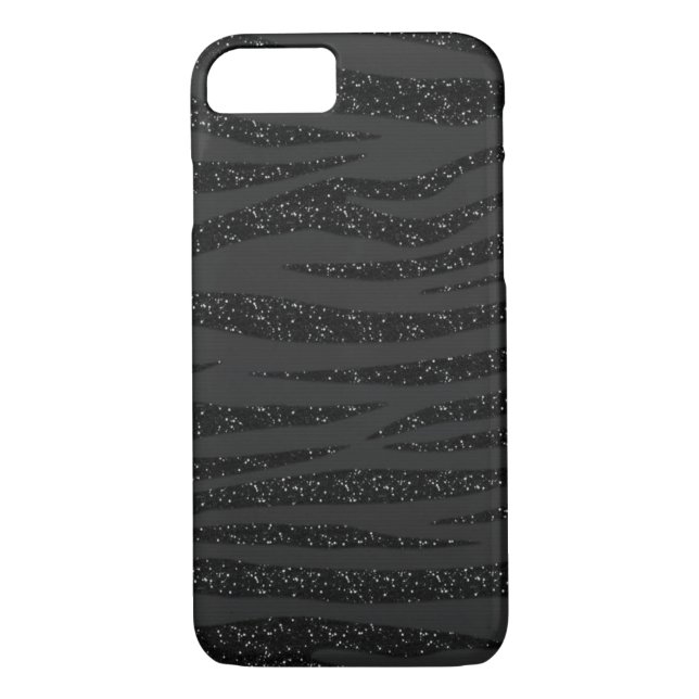 Coques Case-Mate iPhone Parties scintillant noire Zebra (Dos)