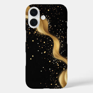 Coque Pour iPhone 16 Parties scintillant Or de luxe Poussière Art Abstr