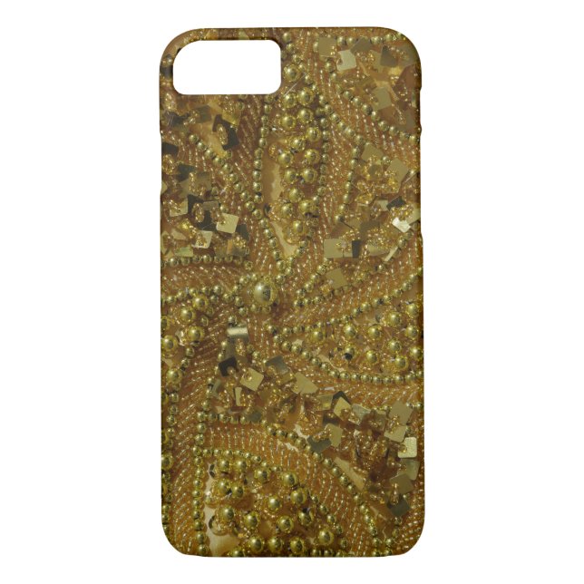 Coques Case-Mate iPhone Parties scintillant or et perles (Dos)