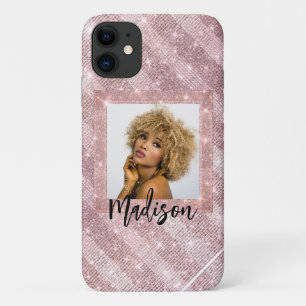 Case-Mate iPhone Case Parties scintillant or Rose à la mode Nom de la ph