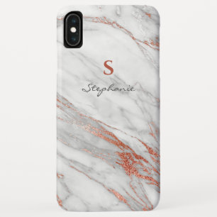 Case-Mate iPhone Case Parties scintillant or Rose et monogramme blanc
