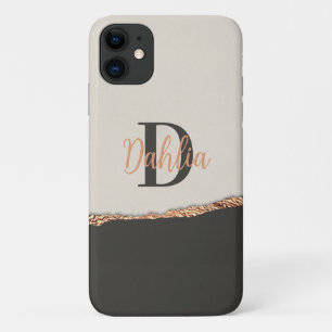 Case-Mate iPhone Case parties scintillant or rose noir rose moderne mono