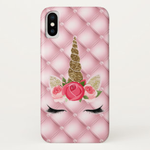 Case-Mate iPhone Case Parties scintillant Or & Roses Rose Unicorn Girl t