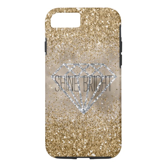 Coques Case-Mate iPhone Parties scintillant or Silver Diamond brillant (Dos)
