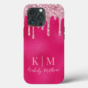 Case-Mate iPhone Case Parties scintillant rose chaud glamour Initiales