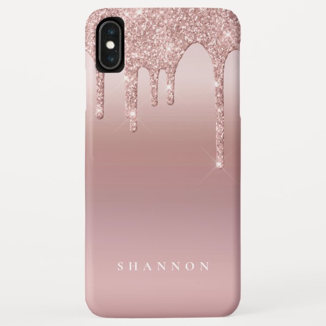 Coques Case-Mate iPhone Parties scintillant rose Ombre Pink Blush Nom (Dos)