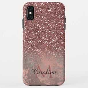 Case-Mate iPhone Case Parties scintillant rose or rose, Marbre gris, Per