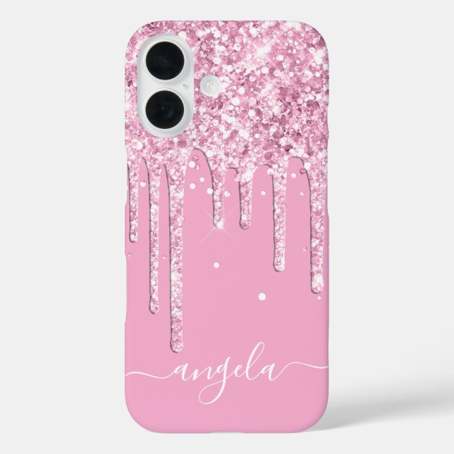 Coques Case-Mate iPhone Parties scintillant rose pâle Lavette Signature (Verso)