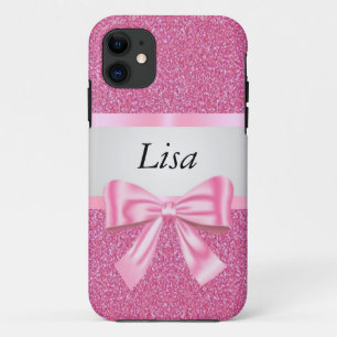 Case-Mate iPhone Case Parties scintillant rose personnalisée Bow rose